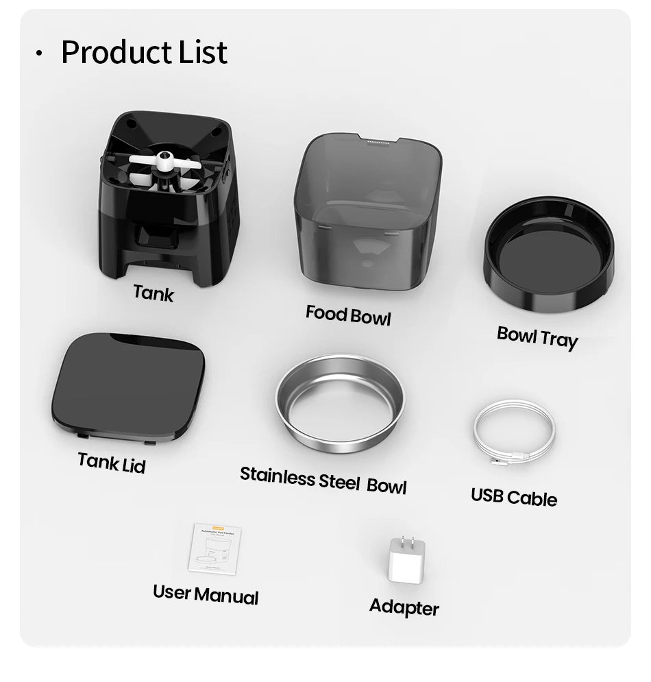 Smart Auto Pet Feeder: Button Control Food Dispenser for Cats & Dogs