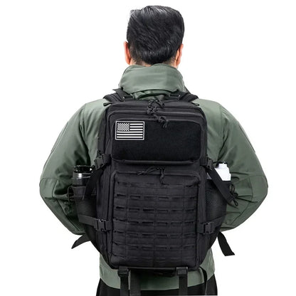 Compact Tactical Rucksack: School and Hiking Backpack with Bottle Holder