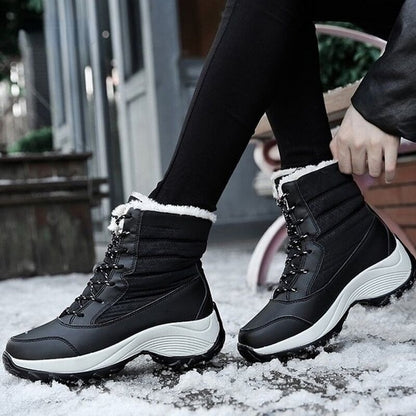 Frosty Heights: Waterproof Wedge Ankle Boots