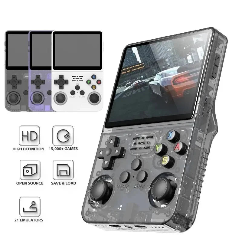 Retro Game Console: Pocket Video Player with 3.5 Inch IPS Screen and 128GB Storage