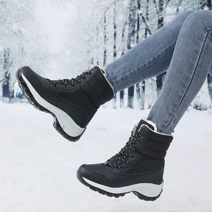 Frosty Heights: Waterproof Wedge Ankle Boots