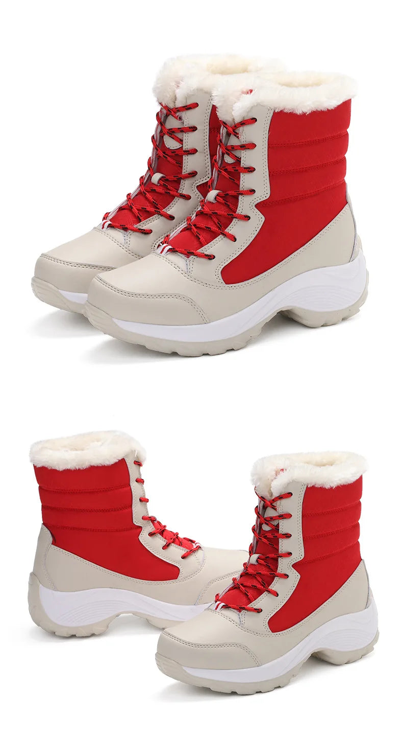 Frosty Heights: Waterproof Wedge Ankle Boots