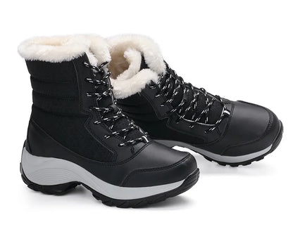 Frosty Heights: Waterproof Wedge Ankle Boots