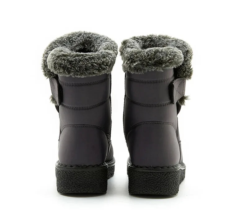 FrostGuard: Stylish Waterproof Fur-Lined Boots