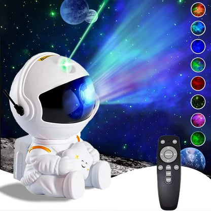 Astronaut Star Projector: Galaxy Night Light with Starry Nebula LED for Kids