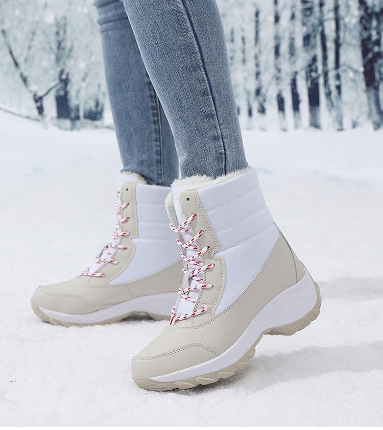 Frosty Heights: Waterproof Wedge Ankle Boots