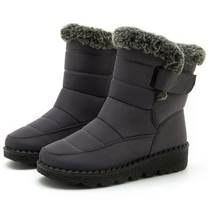 FrostGuard: Stylish Waterproof Fur-Lined Boots