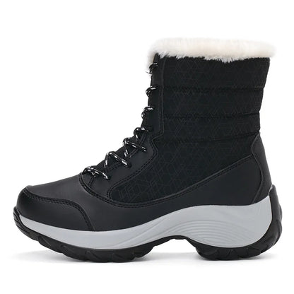 Frosty Heights: Waterproof Wedge Ankle Boots