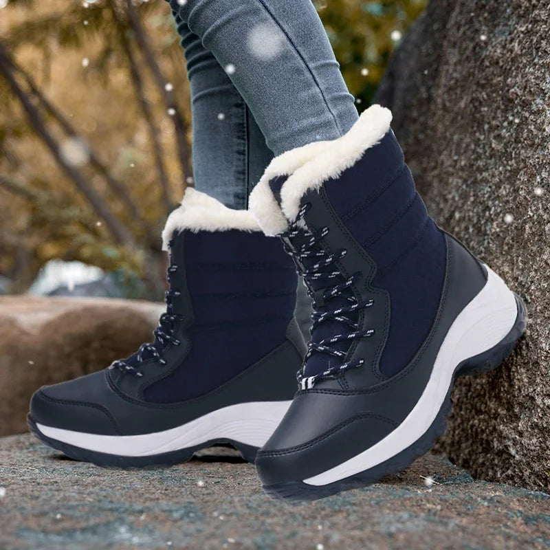 Frosty Heights: Waterproof Wedge Ankle Boots