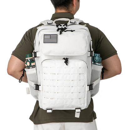 Compact Tactical Rucksack: School and Hiking Backpack with Bottle Holder