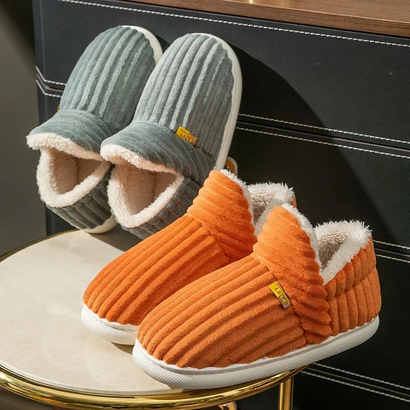 SnugStep: Cozy Wrap Slippers for Couples