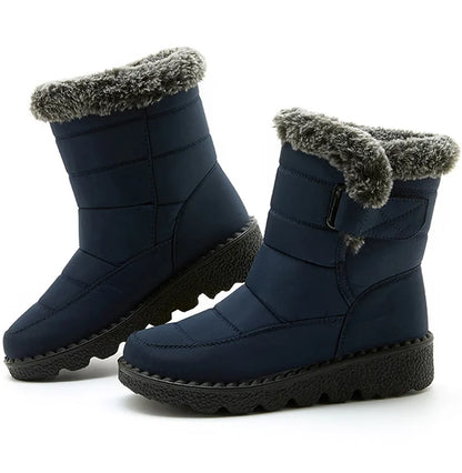 FrostGuard: Stylish Waterproof Fur-Lined Boots