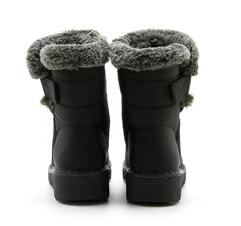 FrostGuard: Stylish Waterproof Fur-Lined Boots