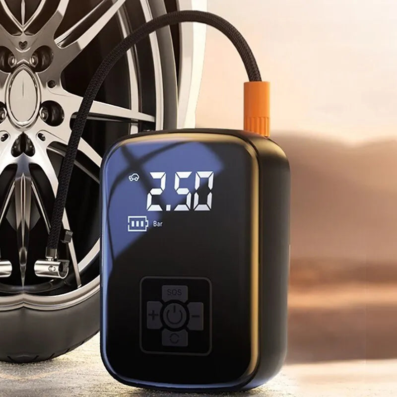 Portable Wireless Tire Inflator: Car Air Compressor for Boats, Motorcycles, and Balls