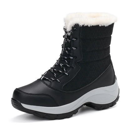 Frosty Heights: Waterproof Wedge Ankle Boots