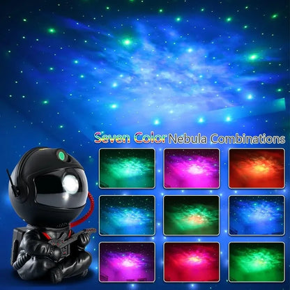 Astronaut Star Projector: Galaxy Night Light with Starry Nebula LED for Kids