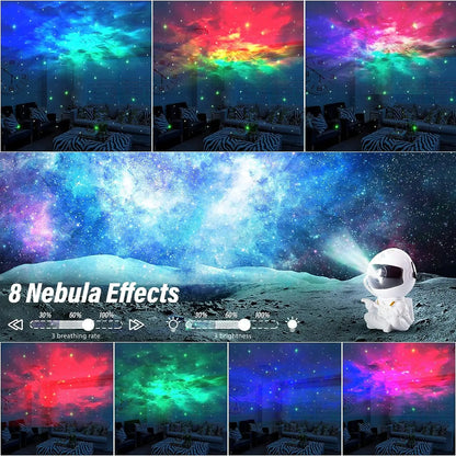 Astronaut Star Projector: Galaxy Night Light with Starry Nebula LED for Kids