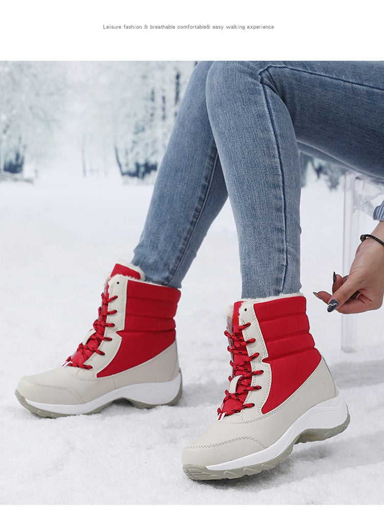 Frosty Heights: Waterproof Wedge Ankle Boots