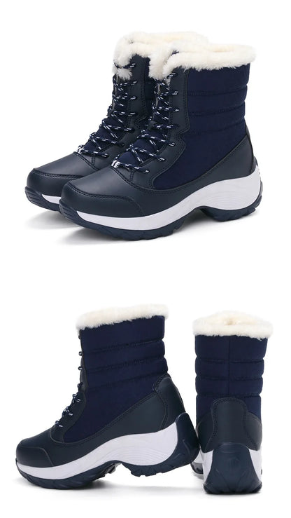 Frosty Heights: Waterproof Wedge Ankle Boots