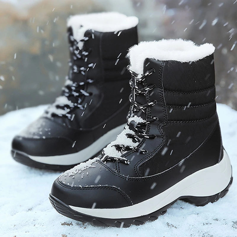 Frosty Heights: Waterproof Wedge Ankle Boots