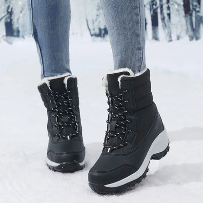 Frosty Heights: Waterproof Wedge Ankle Boots