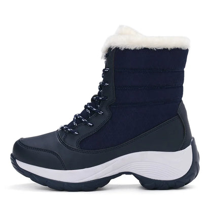 Frosty Heights: Waterproof Wedge Ankle Boots