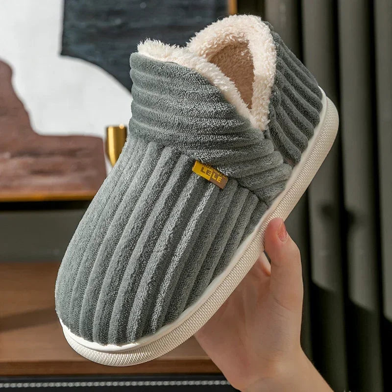 SnugStep: Cozy Wrap Slippers for Couples