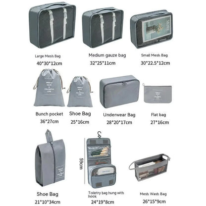 Suitcase Packing Cubes: Foldable Travel Organizer Bags Set for Tidy Luggage