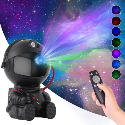 Astronaut Star Projector: Galaxy Night Light with Starry Nebula LED for Kids