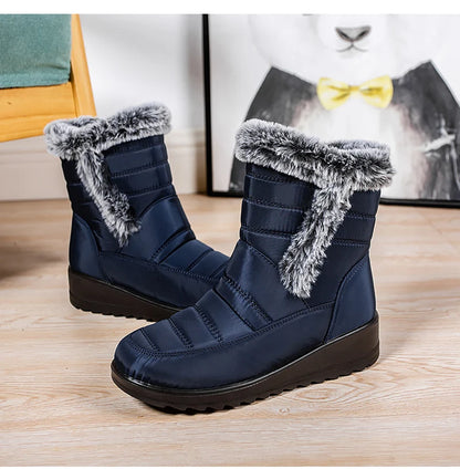 Frosty Footprints: Waterproof Warm Ankle Boots