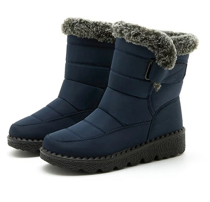 FrostGuard: Stylish Waterproof Fur-Lined Boots